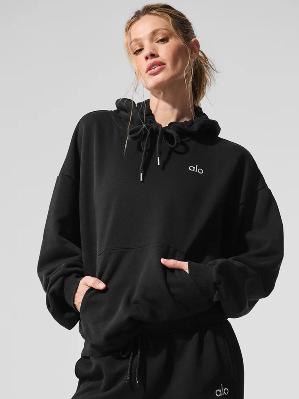 Alo Black Accolade Hoodie